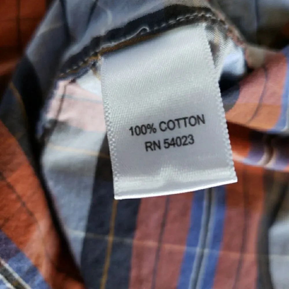 Banana Republic Shirt Mens L Red Black White Blue Plaid Cotton Long Sleeve